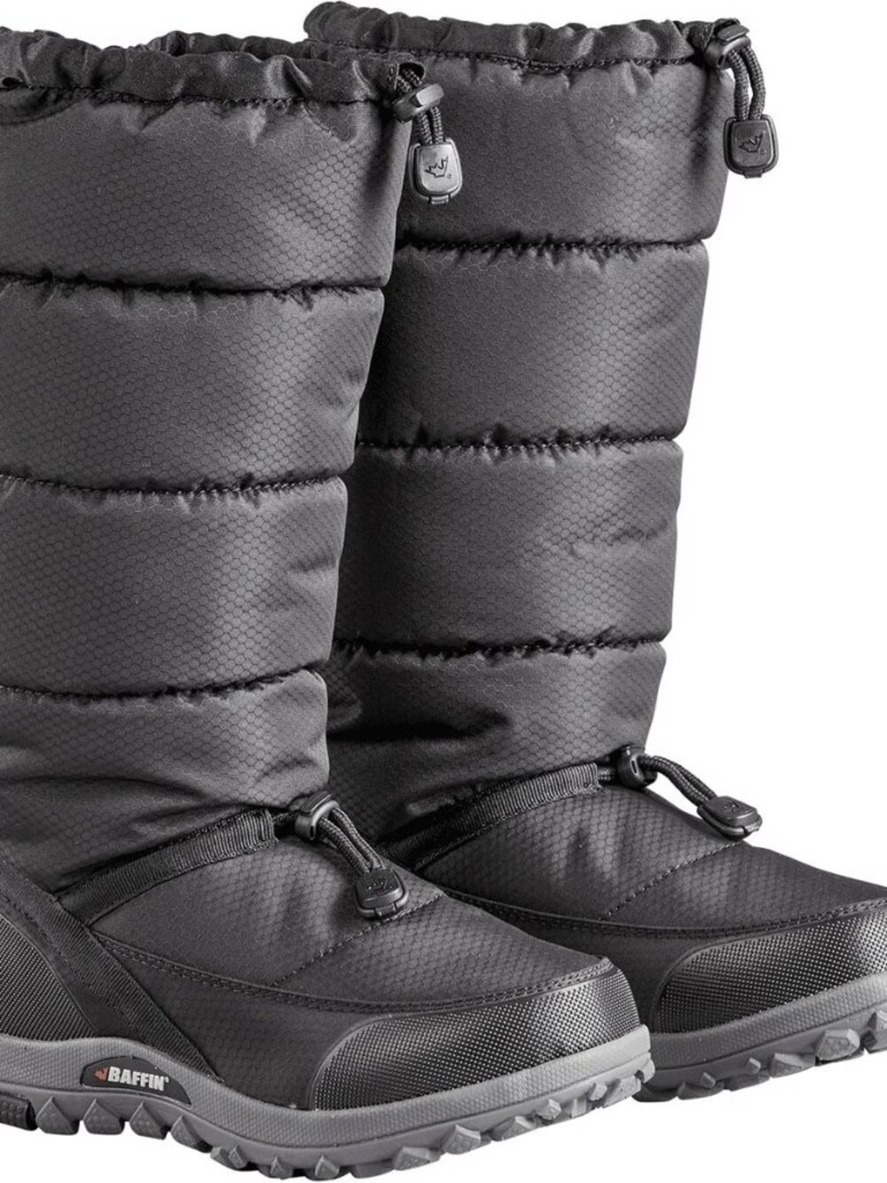 Baffin Black Quilted Mid-Calf Cloud Boots with Toggle. Sz: 9